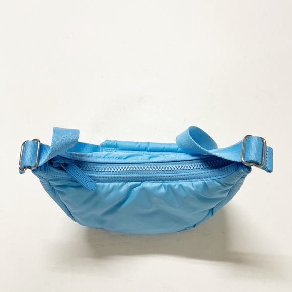 LeSportSac Womens Baltic Sea Baby Blue Sheen Mini Crescent Shoulder Bag - Picture 3 of 6